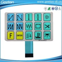 Custom Screen Printing Pillow Embossed Button Matrix Keypad Membrane Panel Switch With Female Connector