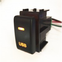 Laser USB 12 V coche Auto LED light On-Off 4X4  interruptor Push Button Switch